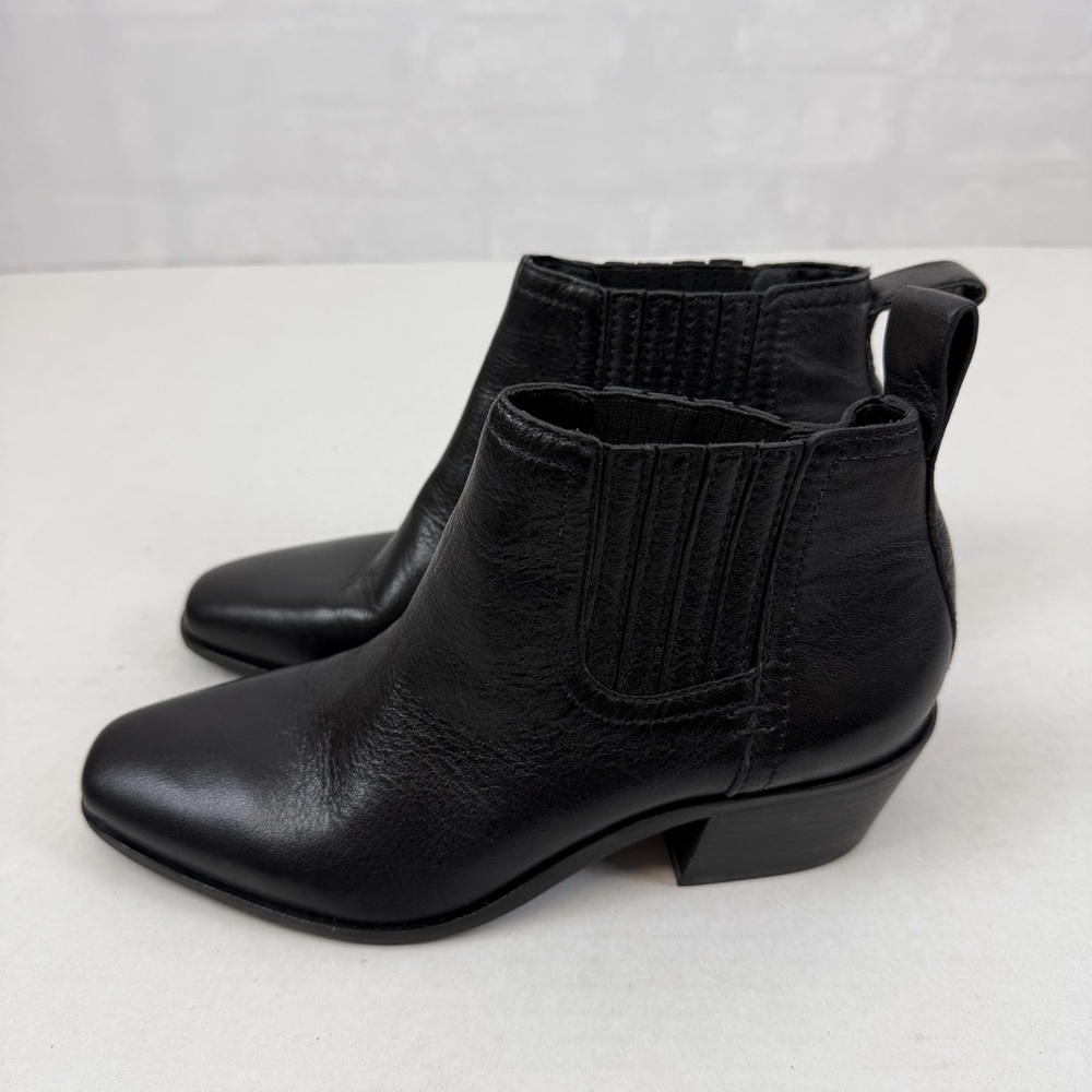 Lucky‎ Brand Licidola Black Leather Ankle Boots Women’s Size 7M - Picture 3 of 8
